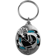 Kokopelli Metal Key Chain with Enameled Details